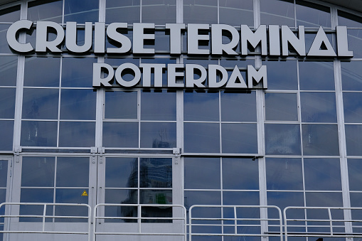 View of the Cruise Terminal which serve as arrival and departure of Holland America Line and is considered industrial heritage Rotterdam, Netherland on September 25, 2021