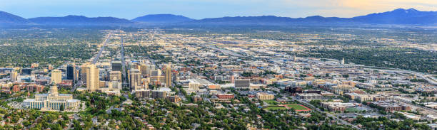 Downtown Salt Lake City Panoramic stock photo