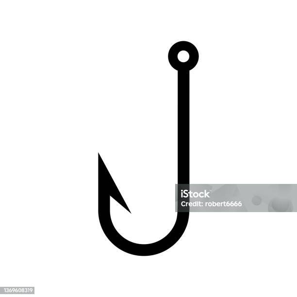 Fish Hook Vector Icon Stock Illustration - Download Image Now - Catch of  Fish, Cut Out, Equipment - iStock