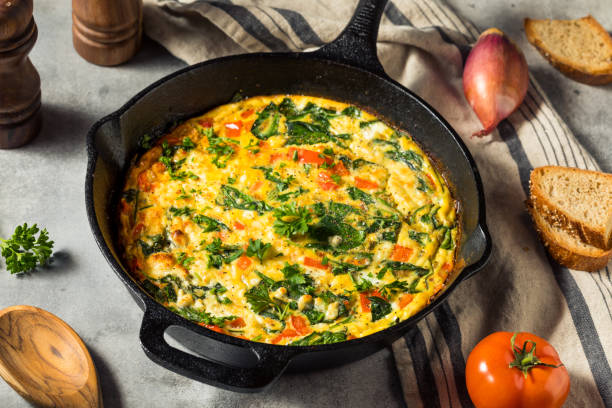 istock Homemade Egg and Spinach Frittata 1369611147
