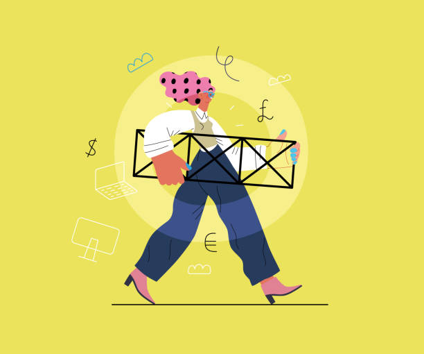 istock Startup illustration. Concept of building new business 1369611244