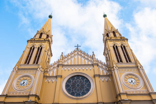 Facade of Cathedral Basilica of Curitiba - Cathedral Minor Basilica of Our Lady of Light of the Pine Forests