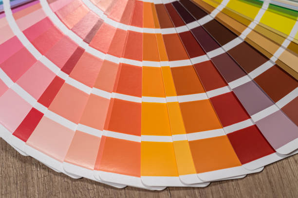 istock Catalog of rainbow color samples for design. 1369612137