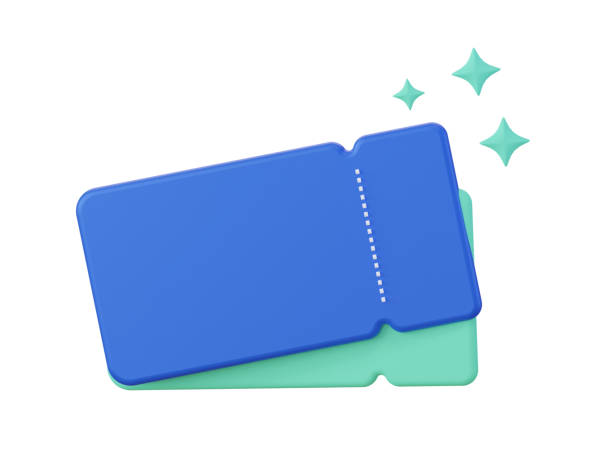 istock Blue gift coupon for a sale. With an empty space for the price. 3D render 1369625643