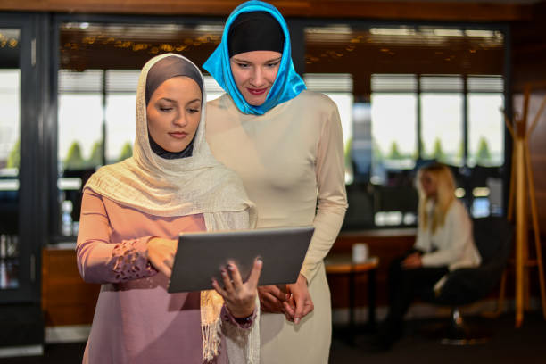 istock Muslim women also have the right to work. 1369628629