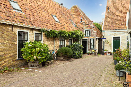 Jardines de la calle de Oosterend en la isla de Texel. photo