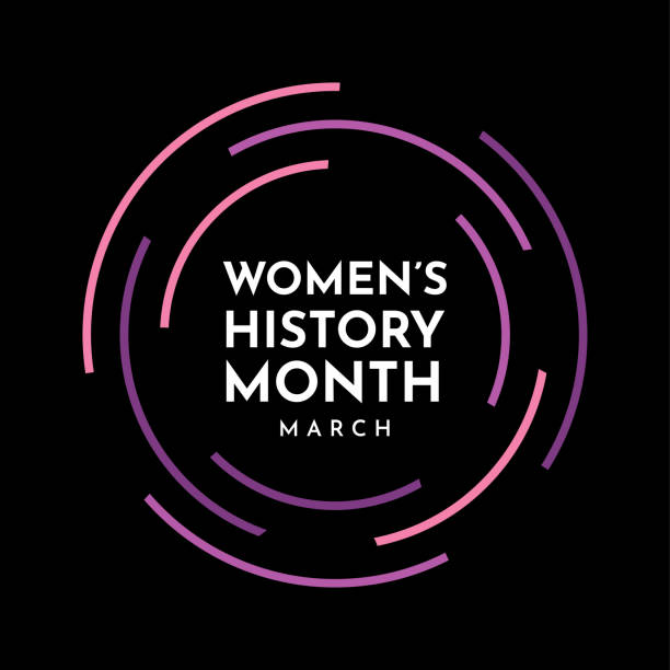 illustrazioni stock, clip art, cartoni animati e icone di tendenza di poster del mese della storia delle donne, marzo. vettore - month