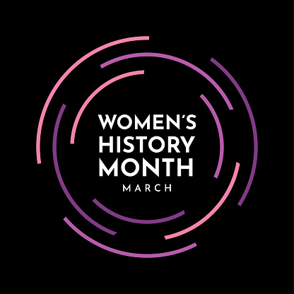 Women's History Month poster, march. Vector illustration. EPS10