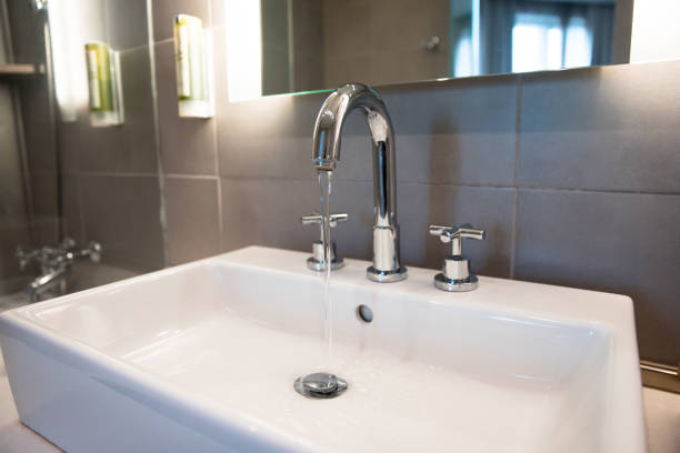 istock faucet of a sink in modern bathroom for interior design 1369638265