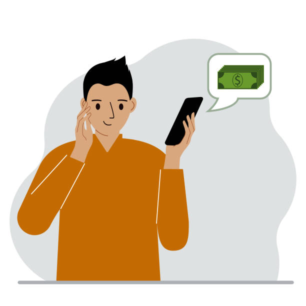 istock A satisfied man holds a phone to which a message about money has arrived. The concept of online earnings, income generation. 1369640889