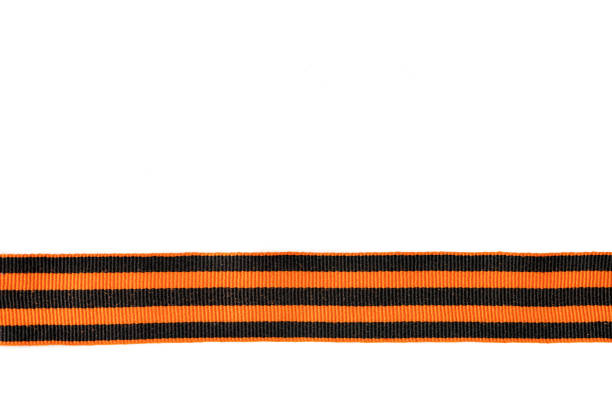 istock Victory day background. St George ribbon on white with copy space. 9 May Great Patriotic War. 1369652009