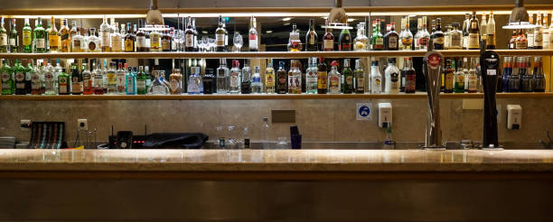 istock counter - buffet - bottles - drink - glass 1369654946