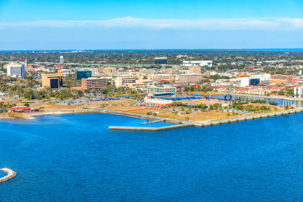 istock Downtown Pensacola Aerial 1369656559