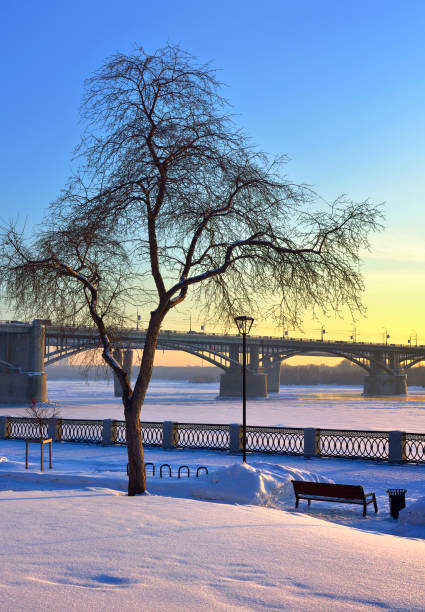 istock Winter embankment in the evening 1369658477