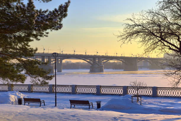 istock Winter embankment in the evening 1369658479