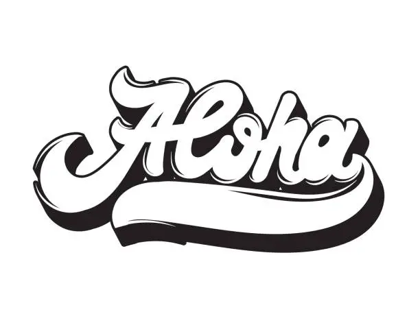 Vector illustration of Vector hand drawn lettering.