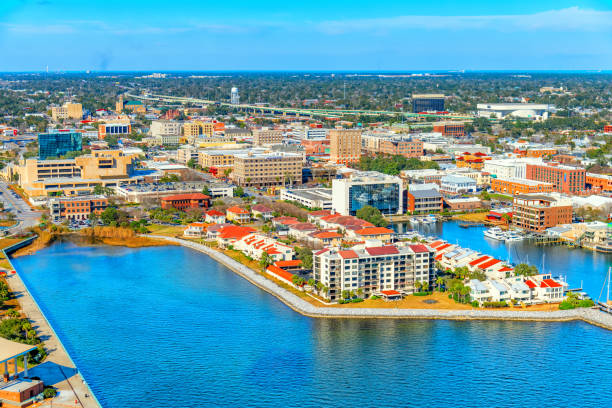 istock Downtown Pensacola Aerial 1369664545