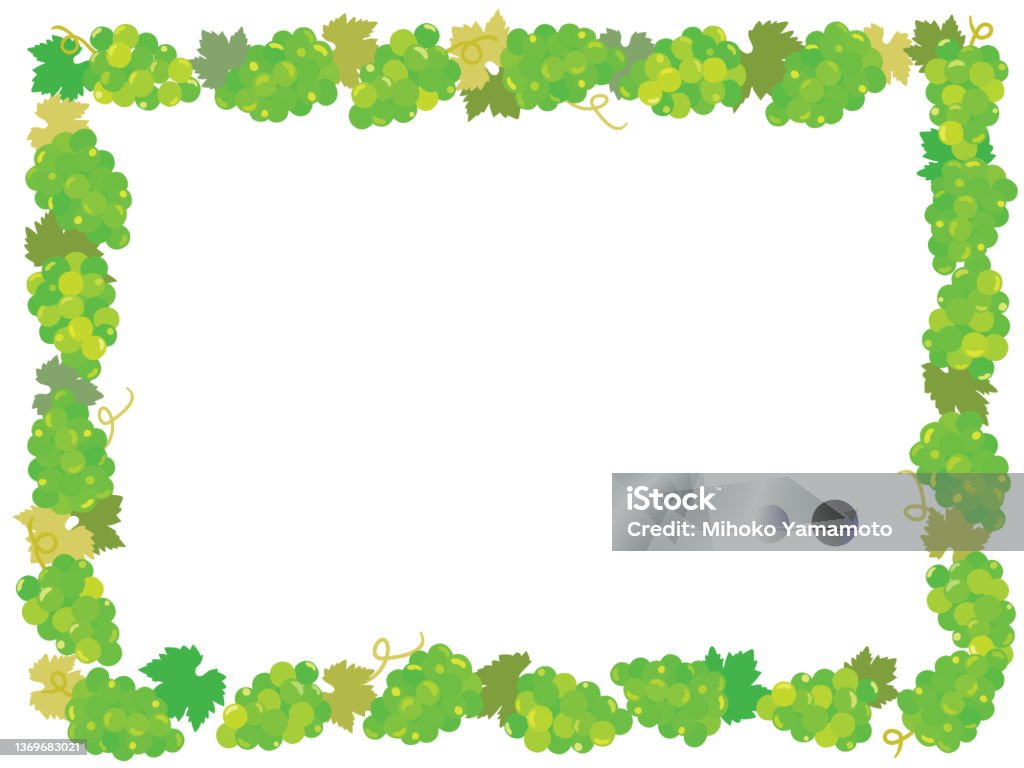 Grape Frame Vector Frame Of The Grape Stock Illustration - Download Image Now ...