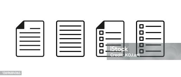 Kumpulan Ikon Vektor Dokumen Atau Kertas Mengedit Simbol Dokumen