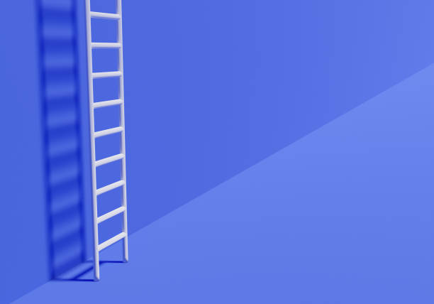 istock Concept ladder with blank background. Stair with steps 1369689498