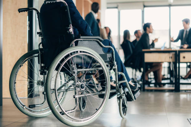 istock Wheelchair access in the office 1369691787