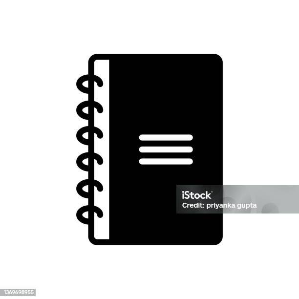 Bound Notebook Icon Bound Notebook Stock Illustration - Download Image Now - Brochure ...
