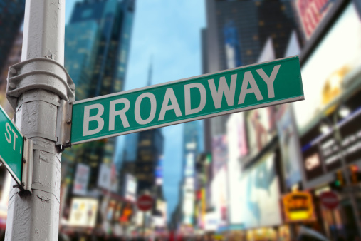 Broadway sign against a city scene with lights and blurred. Canon 5DMkIIhttp://img62.imageshack.us/img62/563/nycopy.jpg