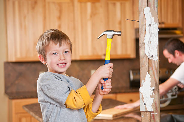 Remodeling Boy stock photo