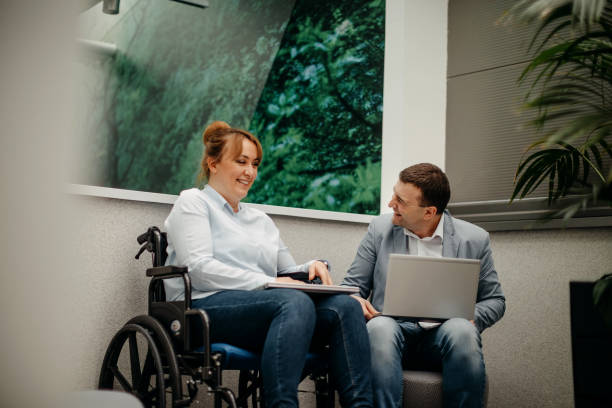 Working in wheelchair