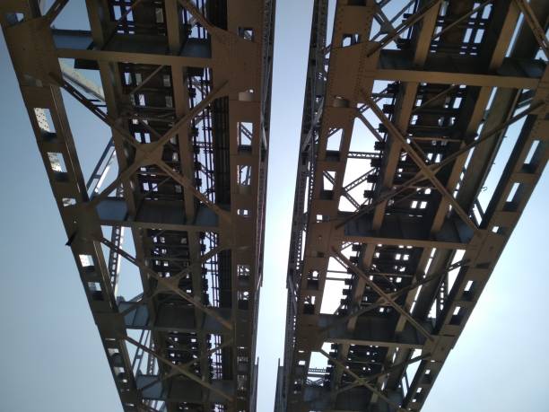 istock Vijayawada Krishna river railway track and Blue sky 1369709700