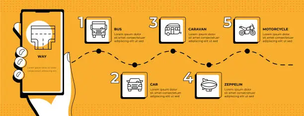 Vector illustration of Transportation Infographic Template