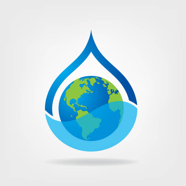 illustrazioni stock, clip art, cartoni animati e icone di tendenza di risparmia acqua salva terra - water conservation illustrations