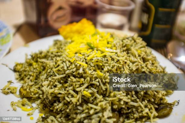 Rice With Dill Stock Photo - Download Image Now - Bazaar Market, Cafeteria, Color Image