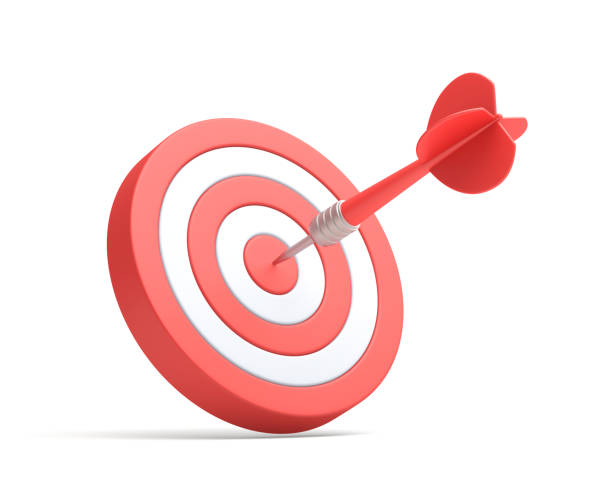istock Arrow hit the center of target 1369717918