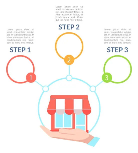 Vector illustration of Bakery ownership infographic chart design template