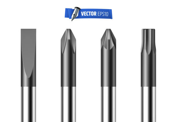 illustrations, cliparts, dessins animés et icônes de tournevis vectoriels réalistes - screwdriver isolated phillips work tool