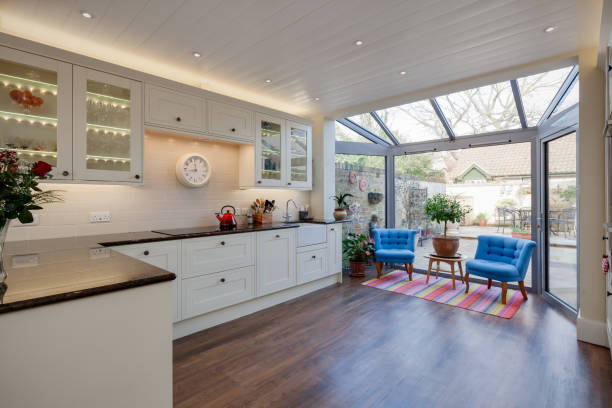 Fashionable modern kitchen in traditional style