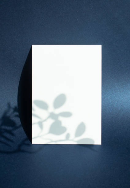 istock Shining navy background card, Mock-up 1369732229