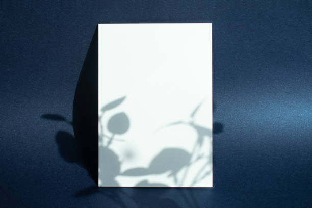 istock Shining navy background card, Mock-up 1369732233