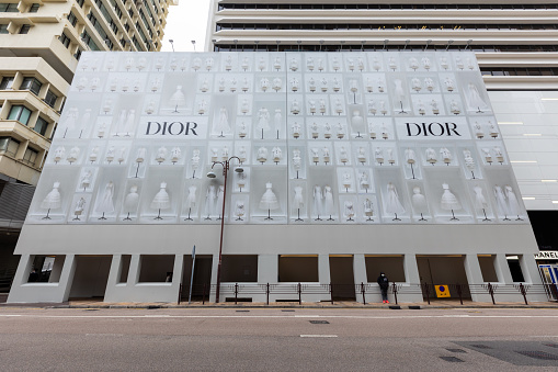 Hong Kong - February 10, 2022 : Dior at Harbour City, Tsim Sha Tsui, Kowloon, Hong Kong.