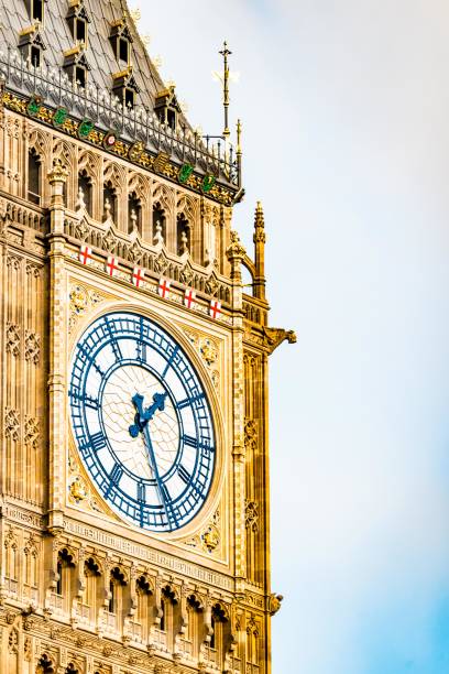 istock Big Ben Clock Tower in London, UK, on a bright day 1369734531