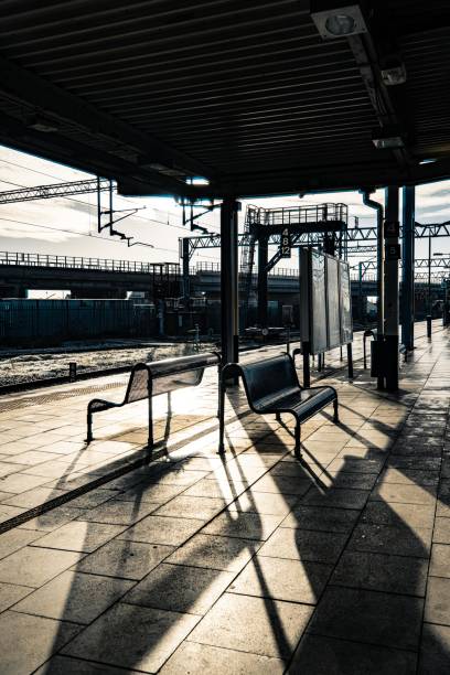 View of a railway station, UK