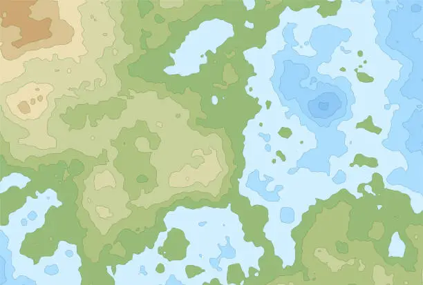 Vector illustration of Generic Topographic Map Height Lines 642