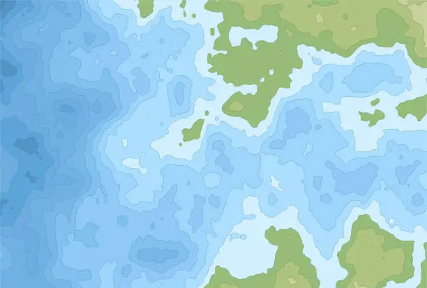 Vector illustration of Generic Topographic Map Height Lines 506