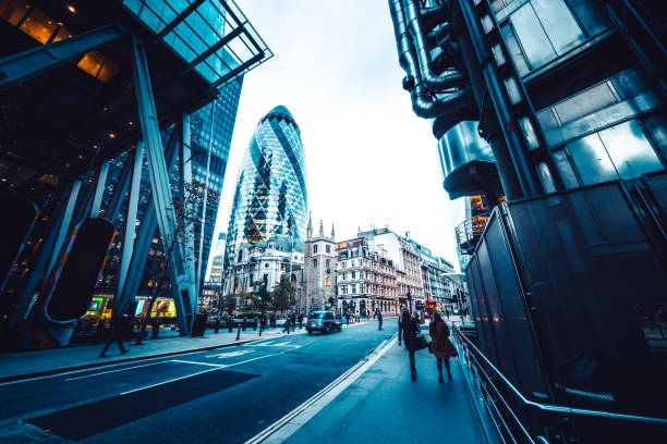 istock Contemporary financial district in London 1369736791