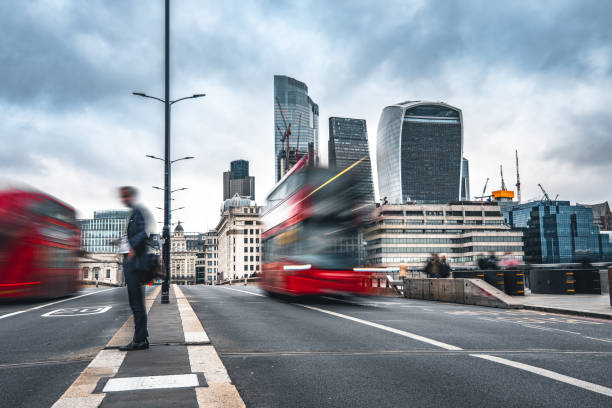 istock Commuters at Dusk with movement blur, London 1369737410