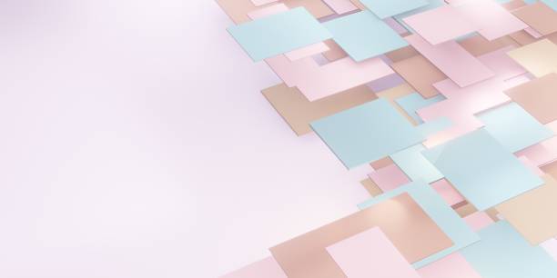 istock pastel background geometric tile hierarchy of abstract squares For pasting text 3D illustrations 1369740451