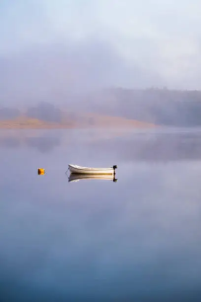 Photo of Small boat resting in the calm water