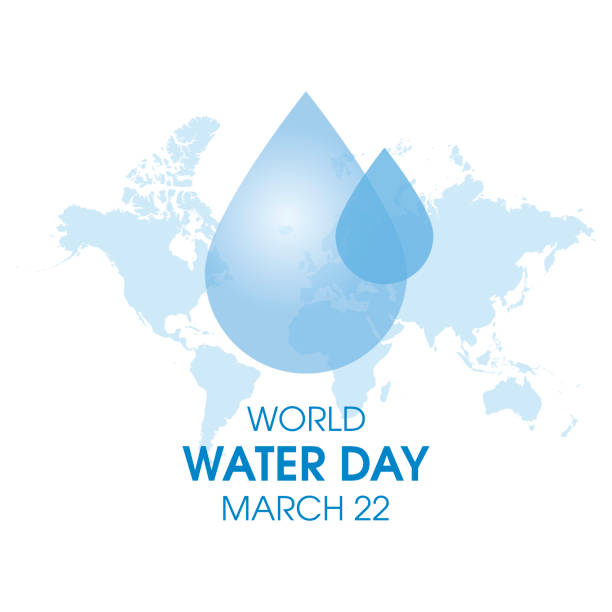 ilustrações, clipart, desenhos animados e ícones de pôster do dia mundial da água, 22 de março vetor - dia mundial da agua