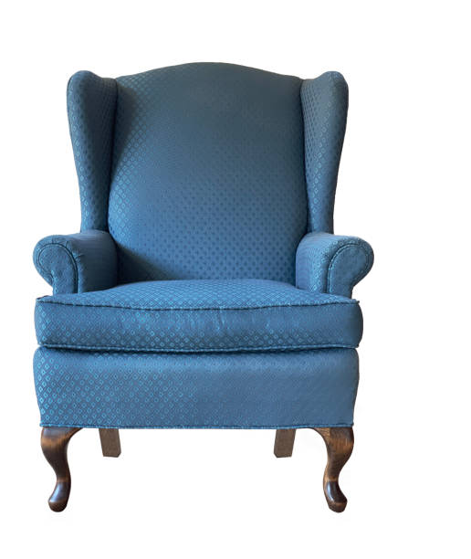 istock Isolated blue armchair. Navy blue chair on white background 1369746665